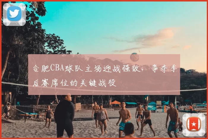 合肥CBA球队主场迎战强敌,争夺季后赛席位的关键战役