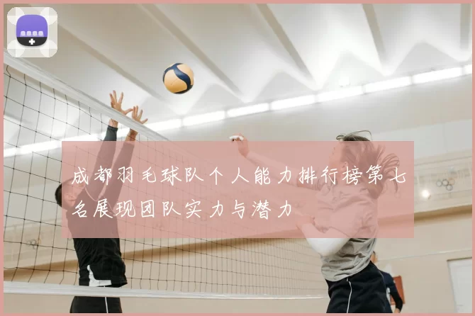 成都羽毛球队个人能力排行榜第七名展现团队实力与潜力